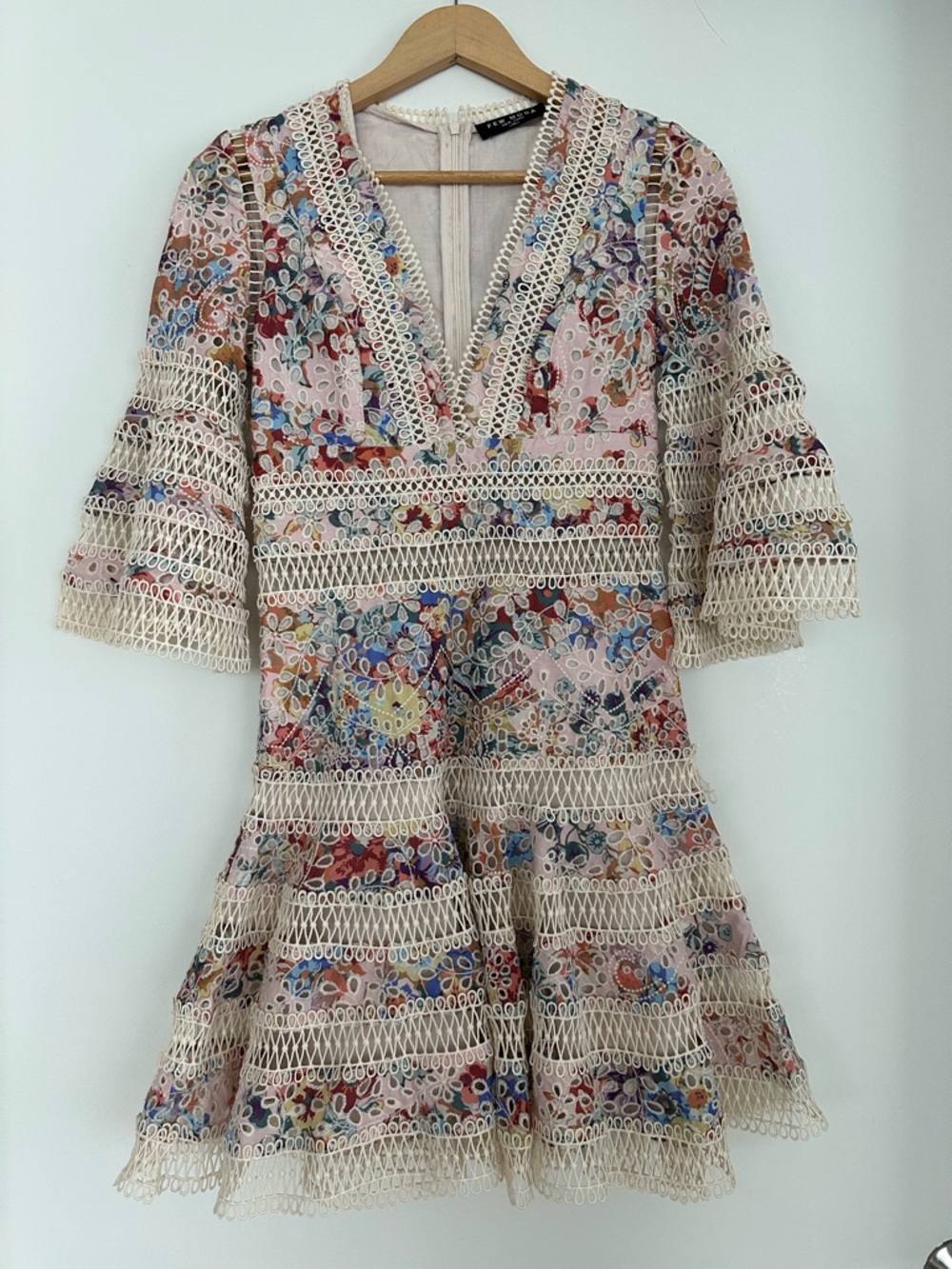 Few Moda Lovelorn Floral Flutter Dress XS
